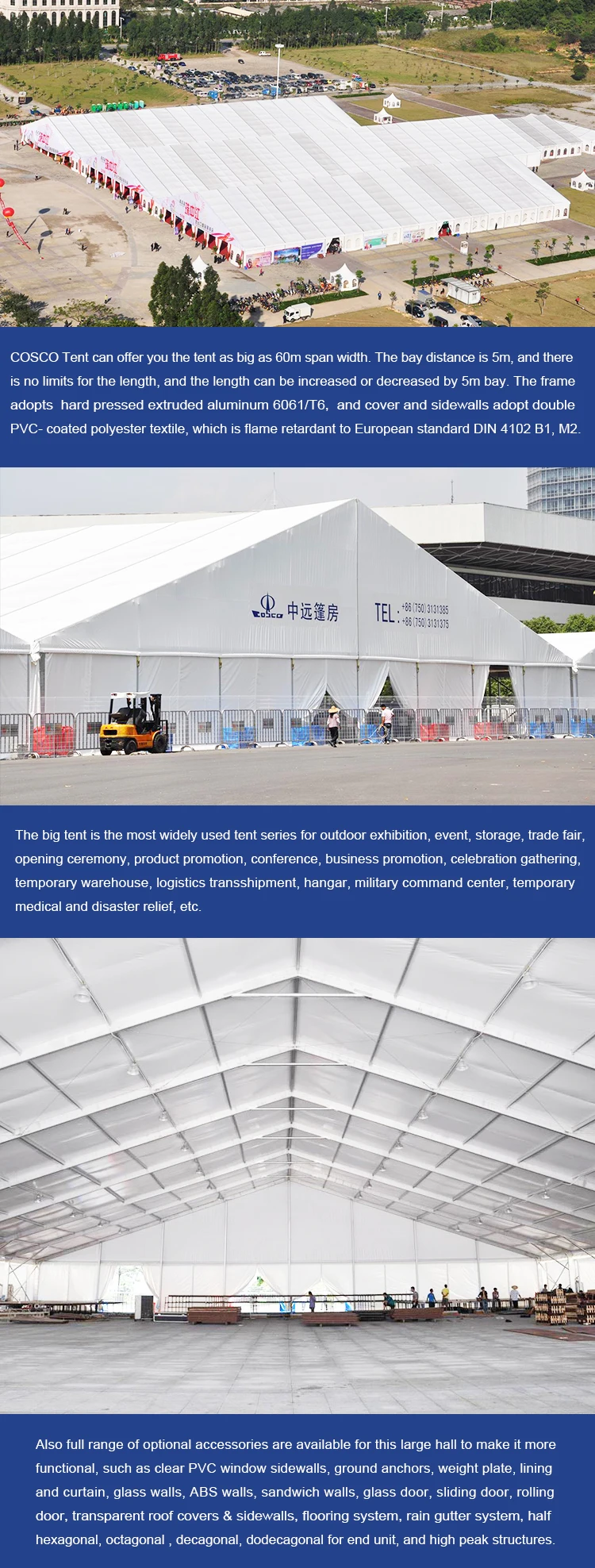 COSCO aluminium commercial tents experts for engineering-8
