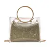 Online Wholesale 2 IN 1 Ladies Glitter Clear Transparent PVC Handbag