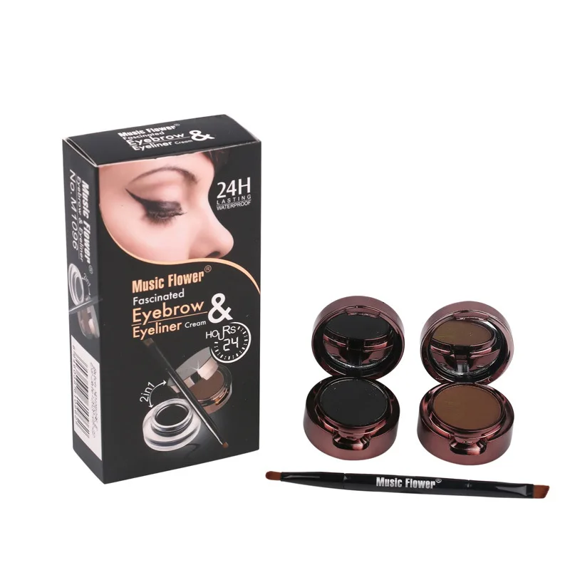 Music Flower Long Lasting Waterproof Eyebrow Powder Eyeliner