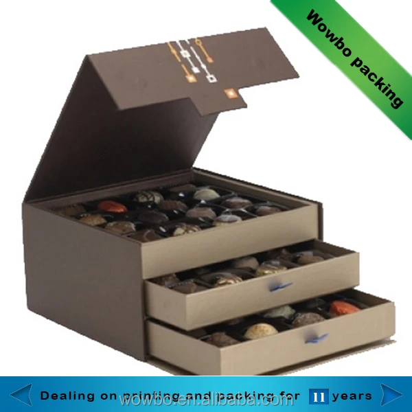 Luxury Food Storage Paper Chocolate Gift Box In Layers With