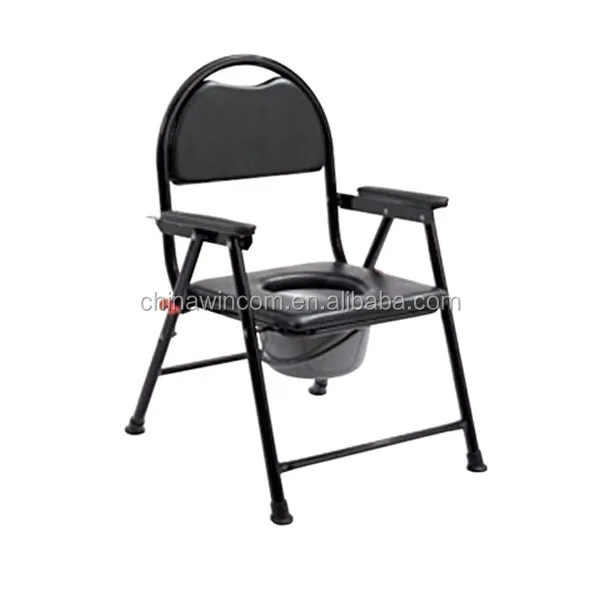 Adjustable disabled hospital patient folding commode chair price