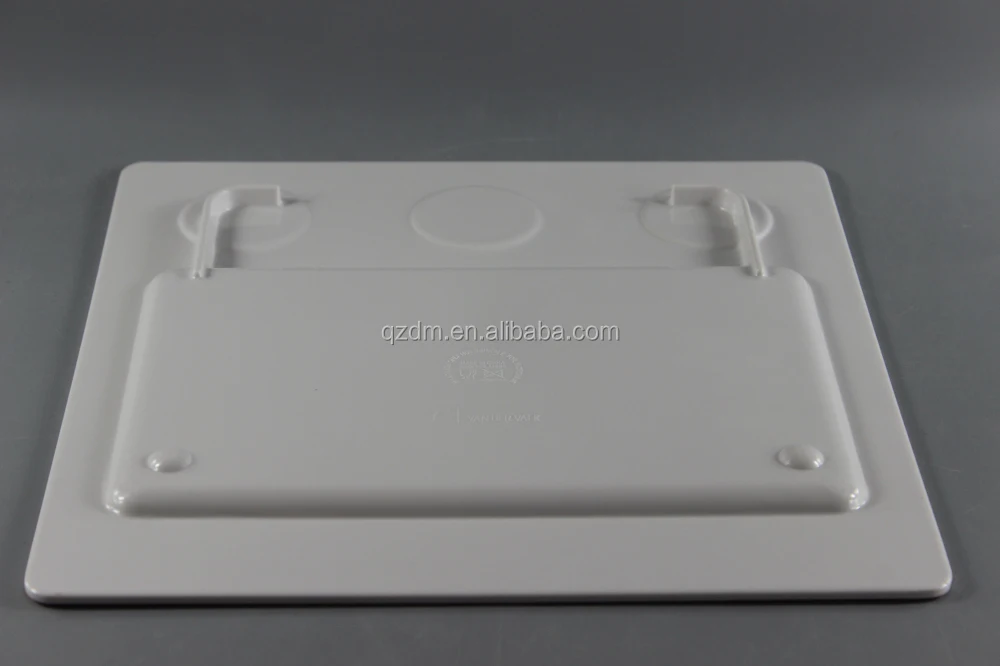 Food Grade Melamine Square Tray With Bowl Holder