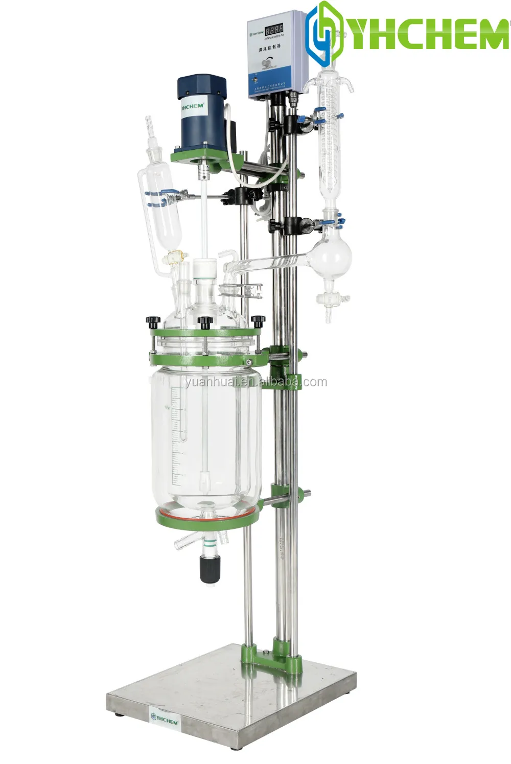 Lab Stainless Steel 5l Double Layer Vacuum Distillation Jacketed Glass