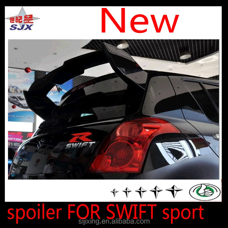 Suzuki Swift Heckspoiler - Rear Trunk Spoiler Sport Style Spoilers  Protector Lip Fit for Suzuki Swift Mk3 2005-2010 Glossy Black