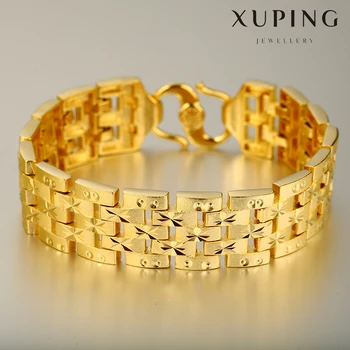 xuping imitation jewelry 24k dubai gold plated luxury designs men bracelet