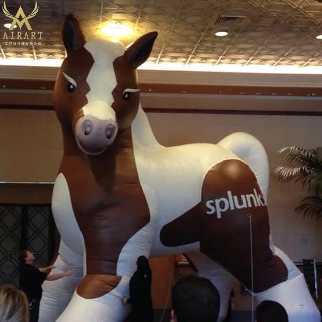 Customized Company Mascot Giant Inflatable Horse Mascot For Outdoor