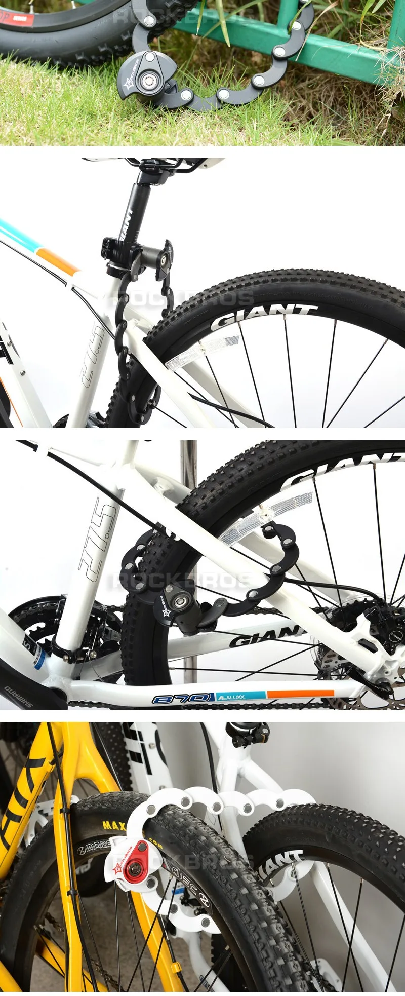 ROCKBROS Bike lock Motorcycle Electric Bicycle High Security & Drill Resistant Lock Cylinder Lock