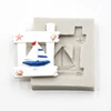 Sailboat Star Conch Cable shape cake Silicone Mould Fondant Dry Pace Shaped Cake Surrounding Decoration Tool