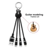New design out put 2.4A guitar shape multi usb charger for smartphone