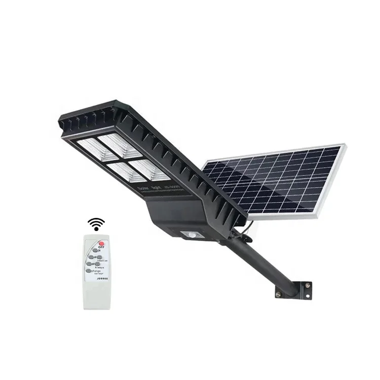 2018 New design two solar panel solar power motion sensor remote control led light 30w 60w 90w solar led street light