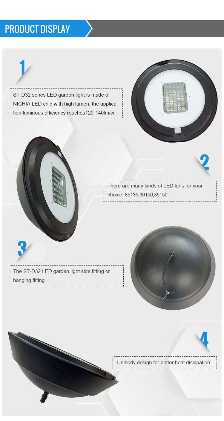 60W IP66 LED garden light