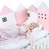 creative small house shape organic 100% cotton Summer thin section breathable Protection Pillow bed cot bumper for baby