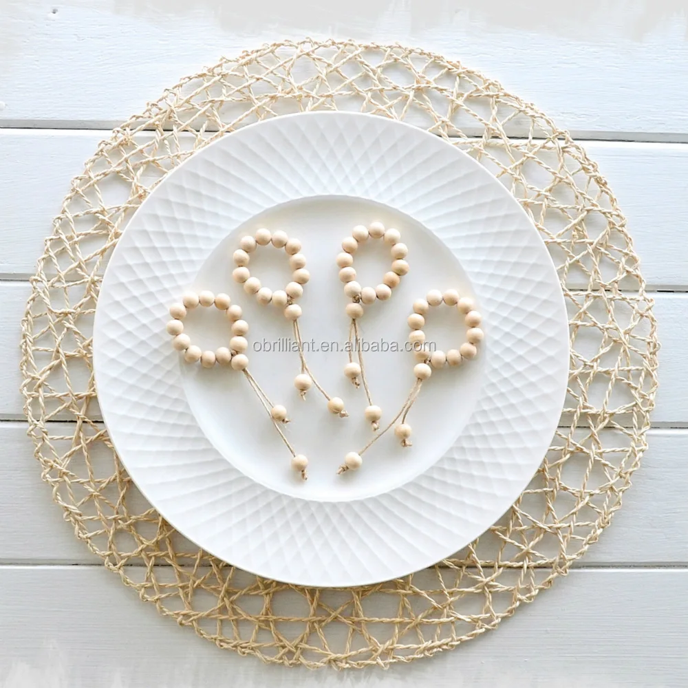 Wooden Bead Napkin Rings