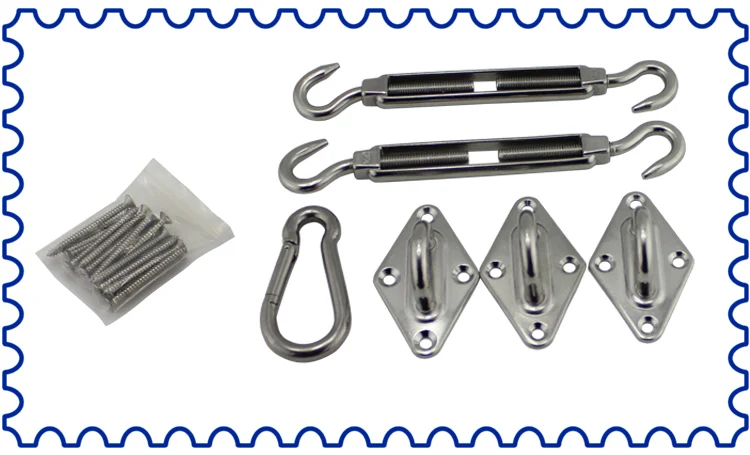 Stainless Steel European Style Closed Body Hook Hook Turnbuckle 