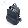 Full Grain Leather Embossed Brand Logo School Backpack Male,Scool Bag School Backpack