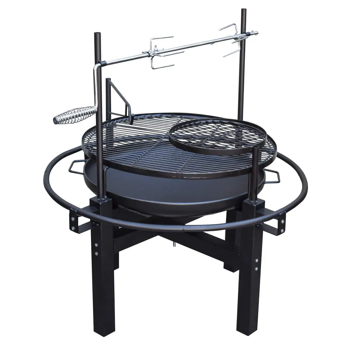 Bsci Fire Pit Stainless Steel Charcoal Rotisserie Spit Barbecue Grill