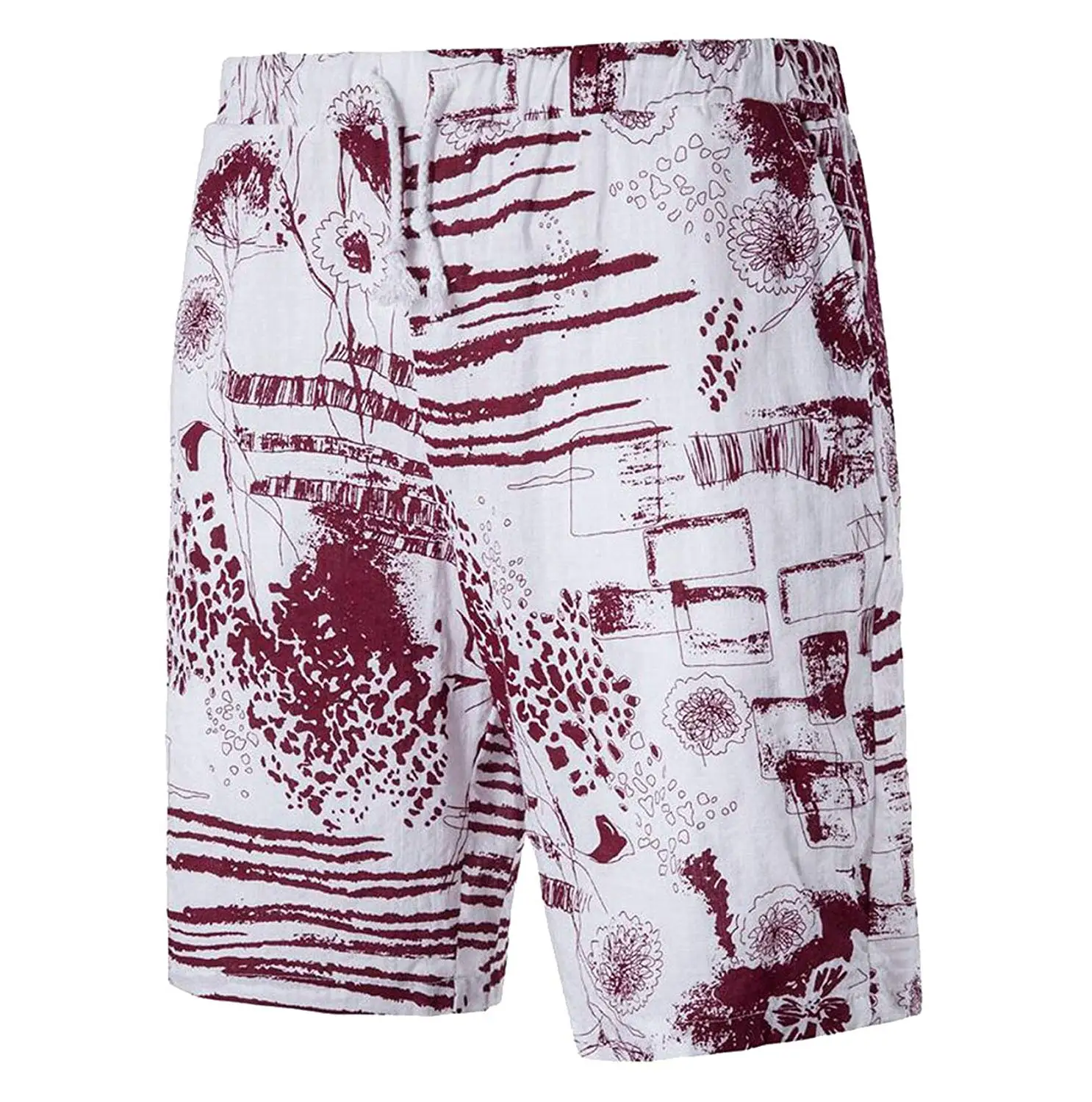 desolateness Mens Printed Pockets Stretchy Waist Casual Beach Wear Strappy Boxers