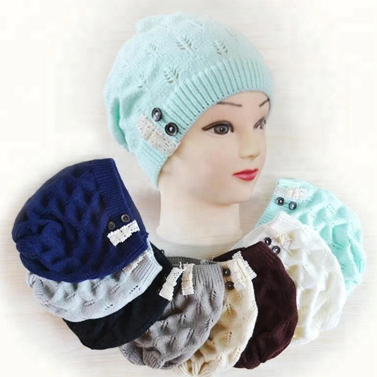 women's knit beret hats