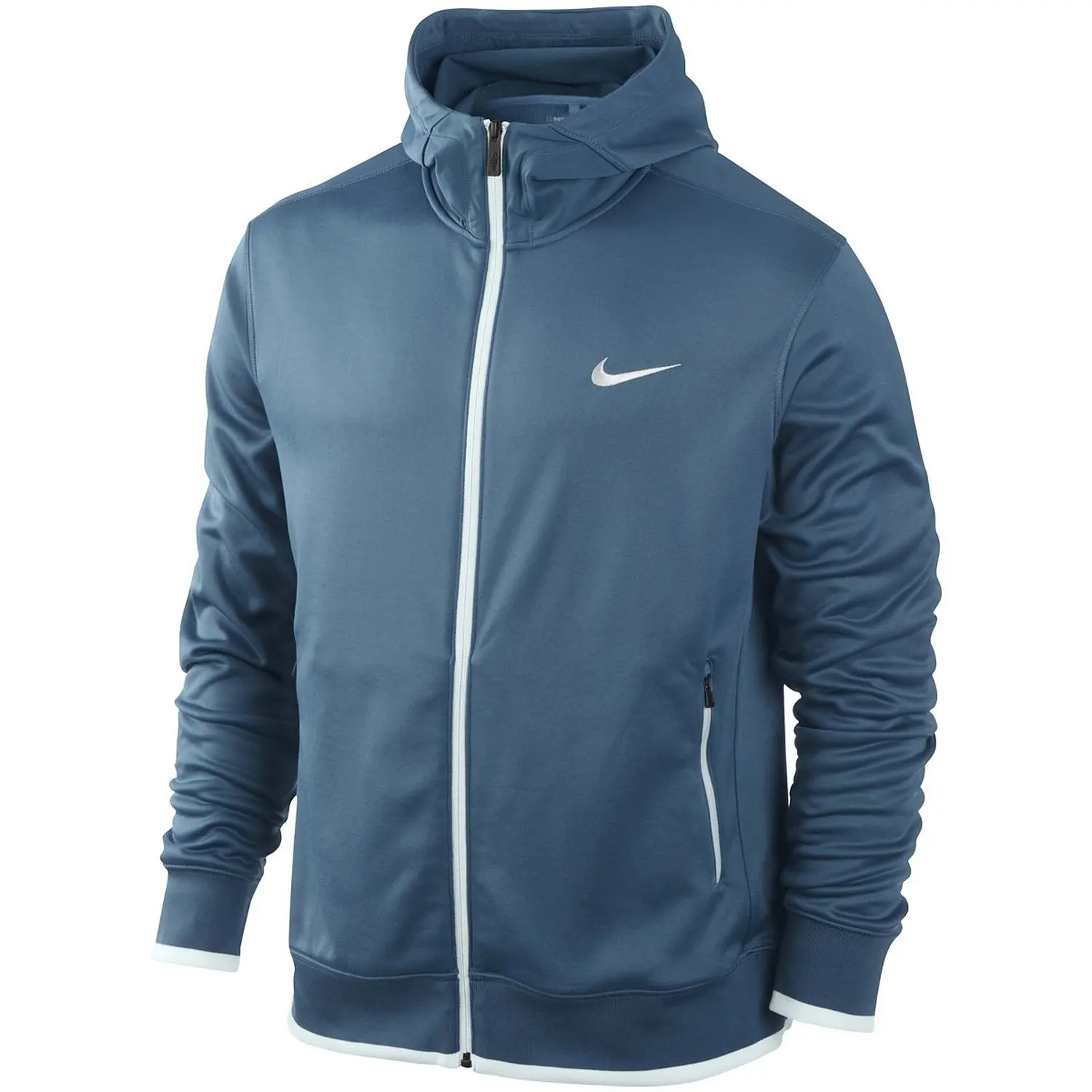 Nike Mens Dri-FIT Sport Hoody (Large, Shaded Blue/Windchill)