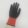 technology 10G cotton double color two layer smooth latex coated safety work gloves NARANJA GUANTES