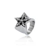 15870 xuping fashion stainless steel five pointed star shape design ring for men