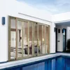 colored window glass with Thermal break insulate tempered glass sliding windows