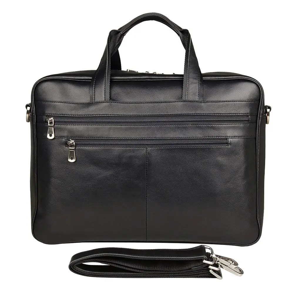 Genda 2Archer Mens Leather Flapover Messenger Business Briefcase