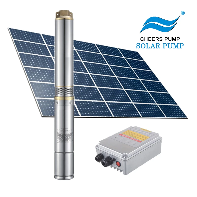 24V 48V DC Solar Water Pump Deep Well Submersible Pump /MPPT Controller Kit US 