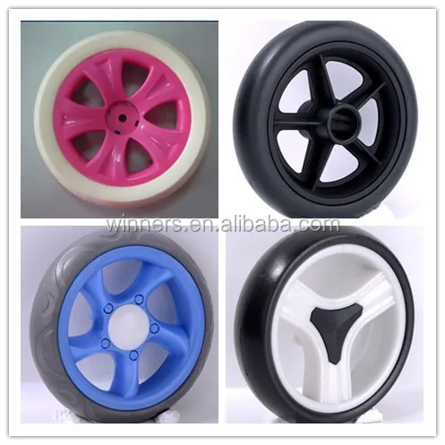 plastic stroller wheels vs rubber