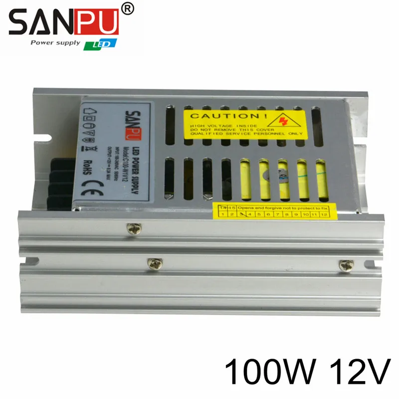 100w 12v fanless power supply led driver 100w-5v-20a smps ultra thin model