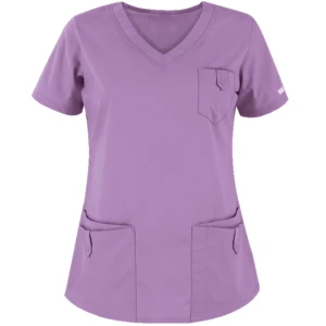 Short Sleeve V-Neck Dental Clinic Scrubs Uniforms for Spa Salon Short Sleeve V-Neck Dental Clinic Scrubs Uniforms for Spa Salon