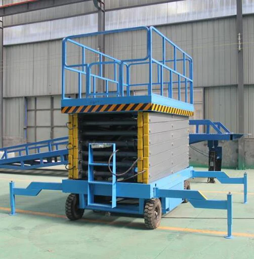 18m Hydraulic Electric Aerial Working Battery Charger Vertical Ladder Scissor Lift Equipment For Rental