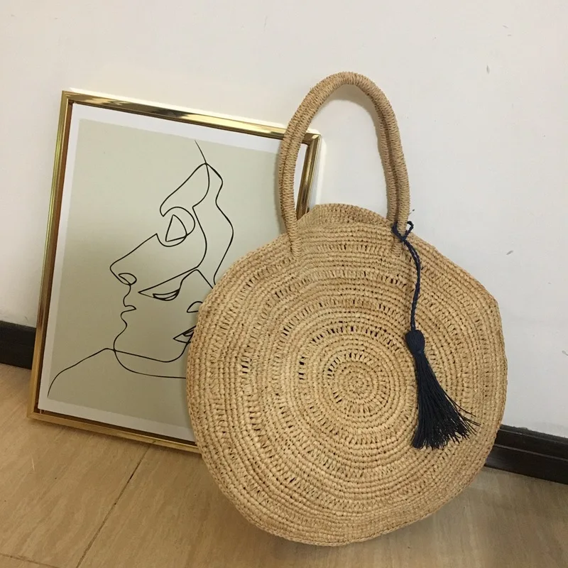 round weave bag