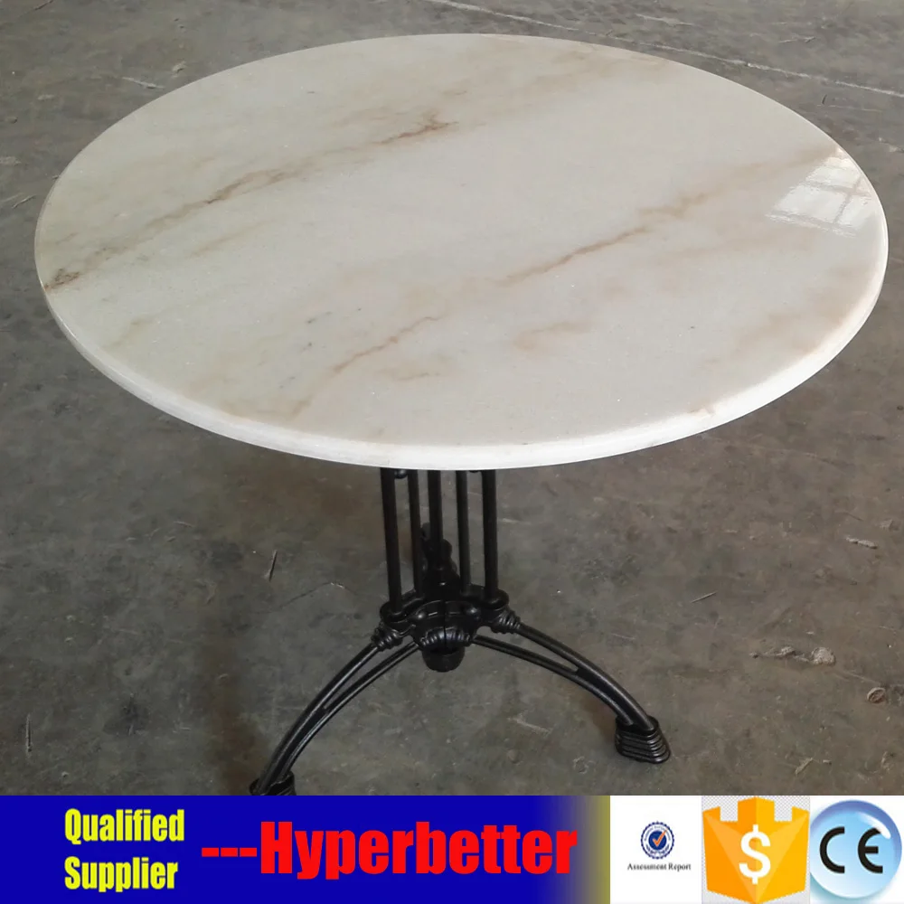 White Marble Table Tops With Cast Iron Base Buy Marble Table Tops