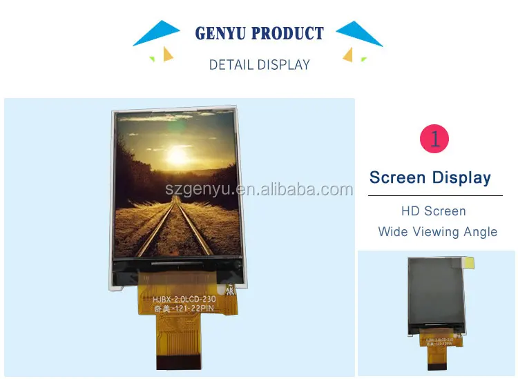2.0 tft lcd display with touch panel