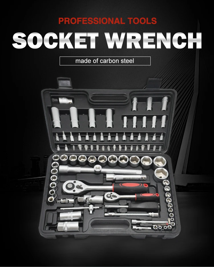 94pcs High Quality Hand Tool Sets Auto Repair 1/4"dr. And 1/2"dr