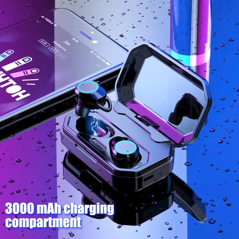 Good price x6 waterproof HD sound bass TWS 5.0 wireless sport headphone earphone with microphone