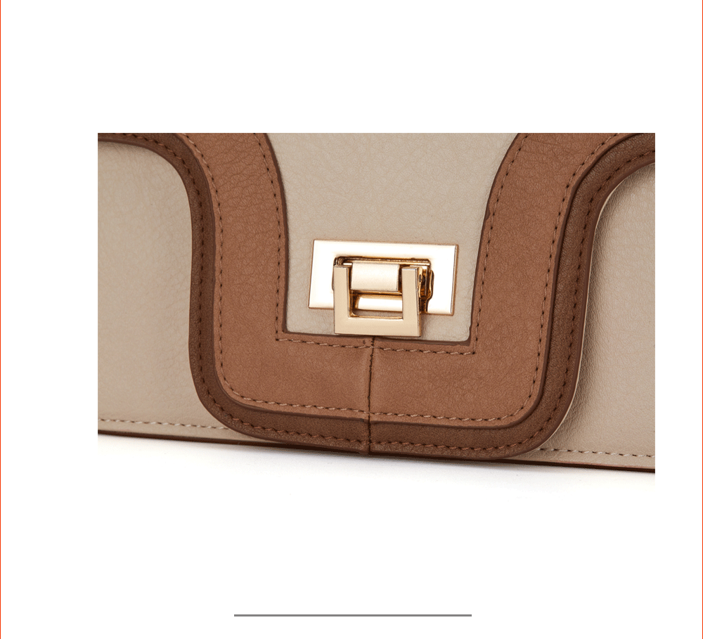 Beige Pu Leather Purse Crossbody Bag Rectangle Shape Clutches Shoulder Bags for Women 4.gif