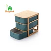 3 Layers Expandable Utility Natural Bamboo Drawer Organizer