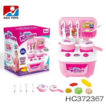 pink colour kitchen set toy