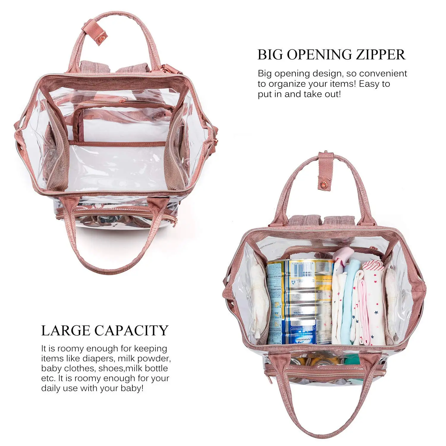 clear diaper bag pouches