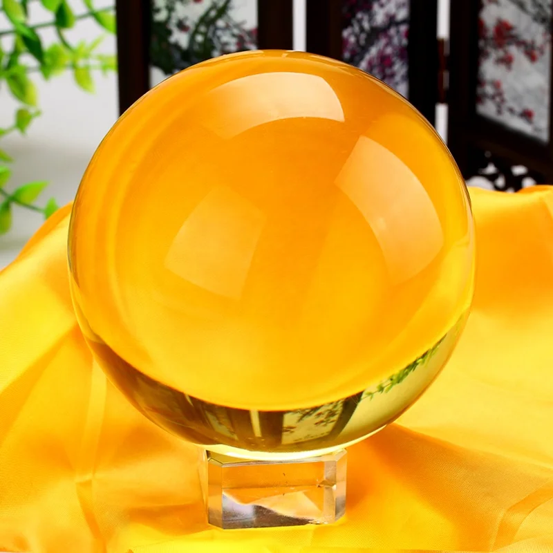 K9 Yellow Antique Crystal Glass Ball 80mm100mm Buy Yellow Crystal