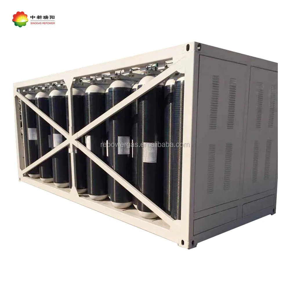 
10-40ft customized CNG cascade cylinder skid mounted container 