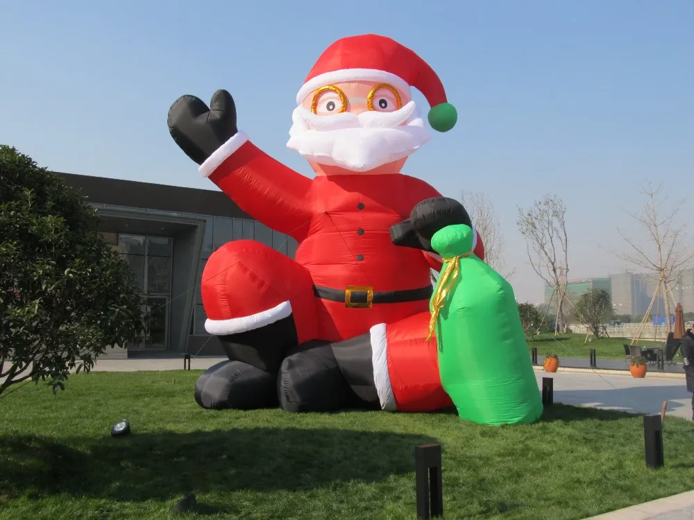 Christmas 25ft Motor Inflatable Santa,Advrtising Inflatable Christmas