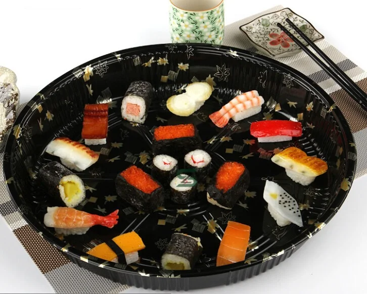Szt61r Round Disposable Plastic Sushi Plate Buy Sushi Plate Product