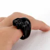 Wholesale 316L Black Handcraft Skull Stainless Steel Custom Made Mens Ring