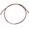 Zooying new simple red thread circle metal bead adjustable bracelet