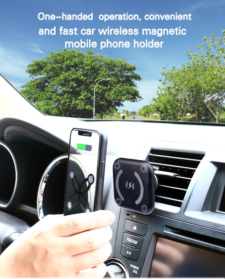 2020  OEM Amazon bestseller 10w Fast wireless car charger mount magnet wireless car charger mount for iPhone for Samsung