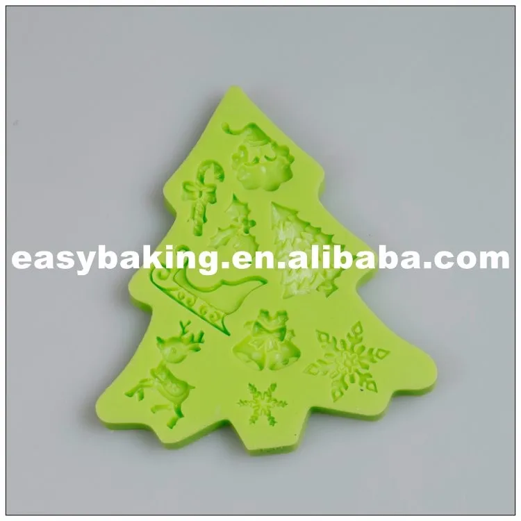 Multi Cavities Different Shapes Christmas Series Silicone Molds for cake decorating