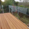 Easy installation screw only stainless steel round post glass railing